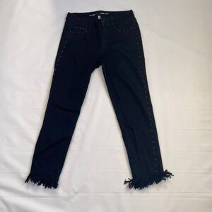 Black Daisy Maddie & Tae Black Fringe Jeans Size 7
